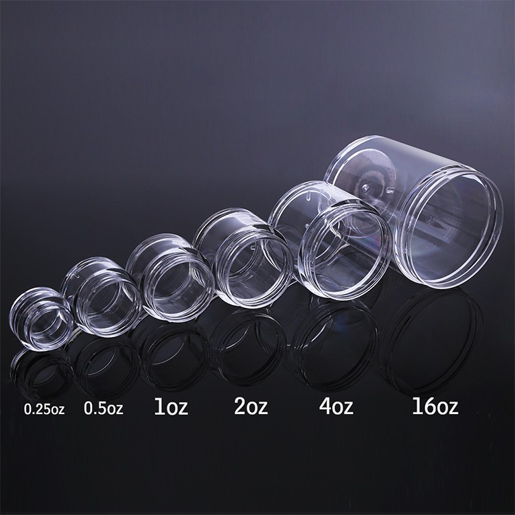 Customized Mold 1OZ 18Oz Transparent Powder Makeup Container For Nail Dip