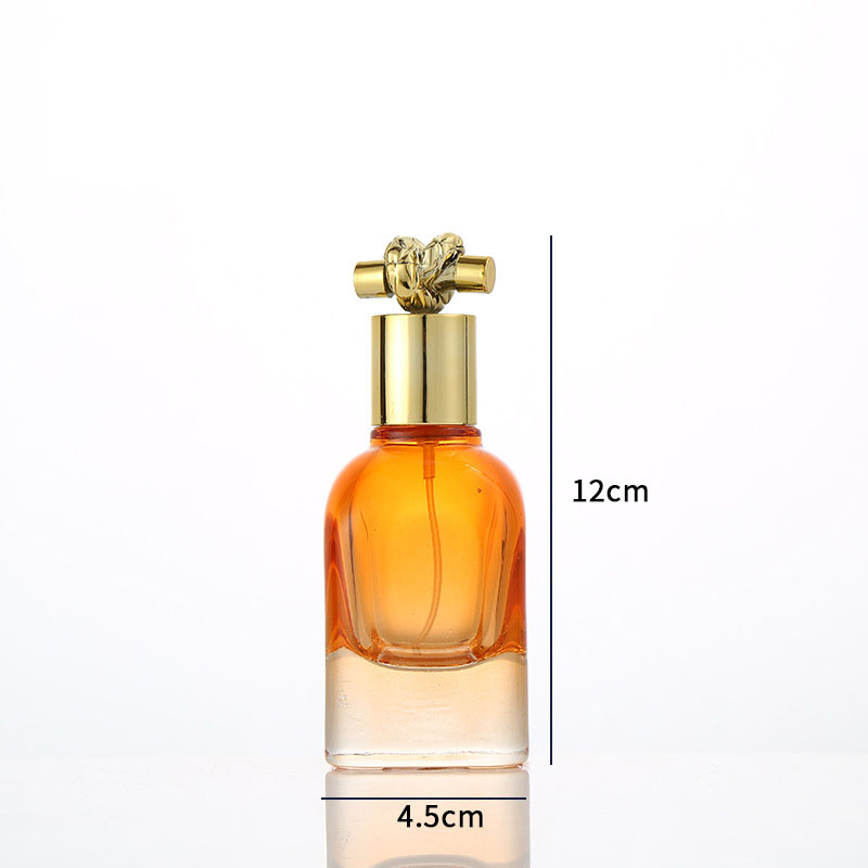 Customized Oval Shape Clear Glass Pump Atomizer Refillable Perfume Bottles with Sprayer Clear Caps