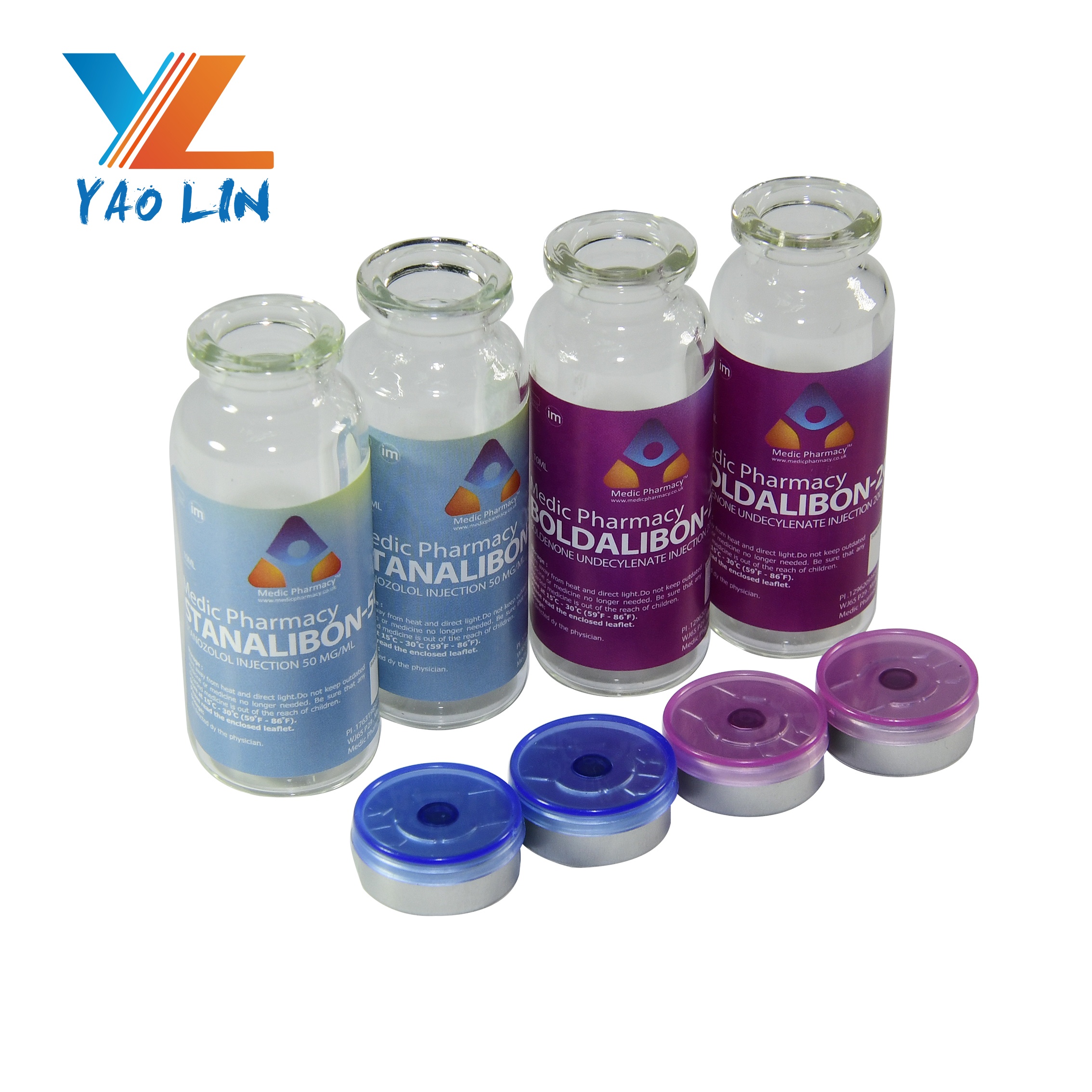 Customized Pharmaceutical Packaging 10ml Sterilized Glass Vials With Rubber