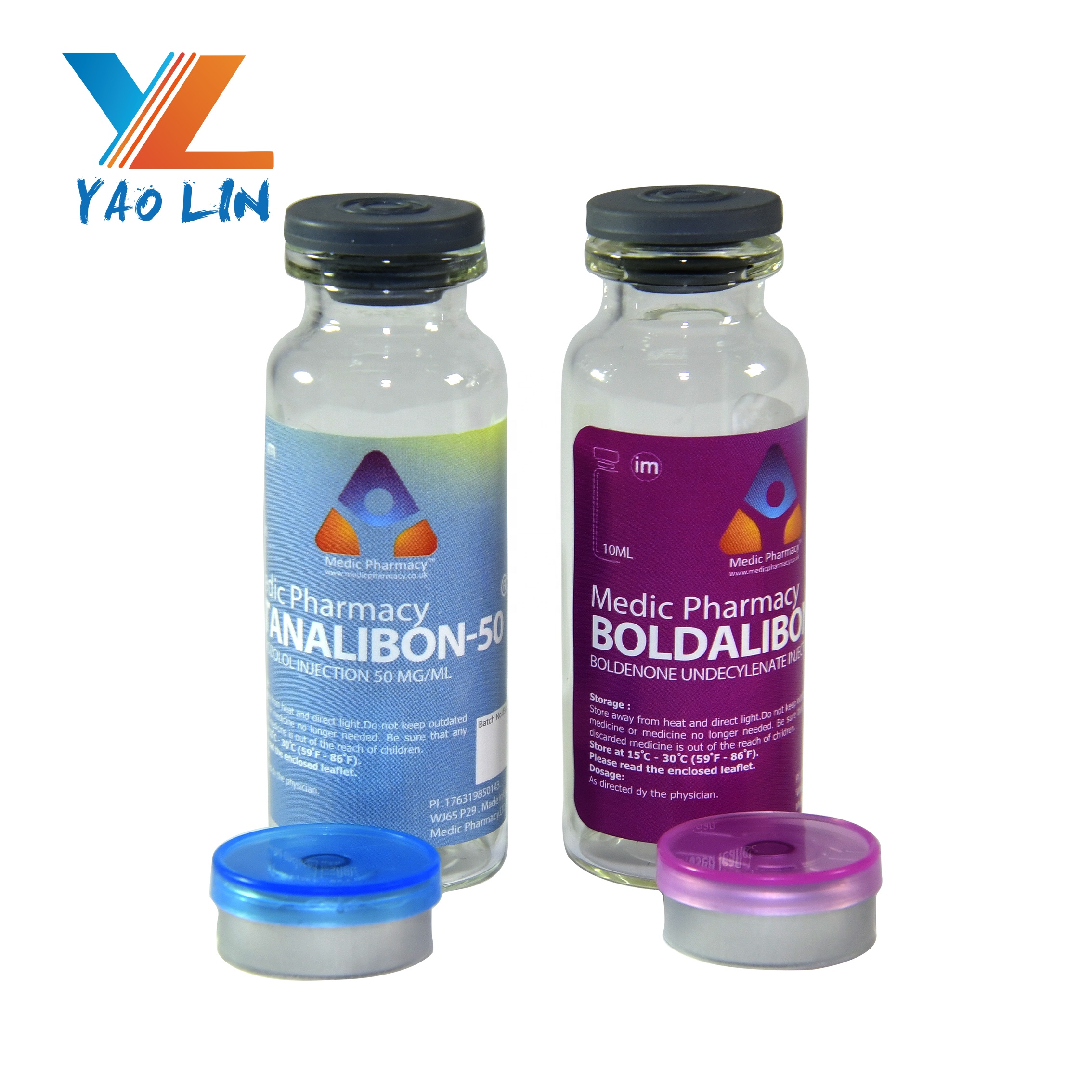 Customized Pharmaceutical Packaging 10ml Sterilized Glass Vials With Rubber
