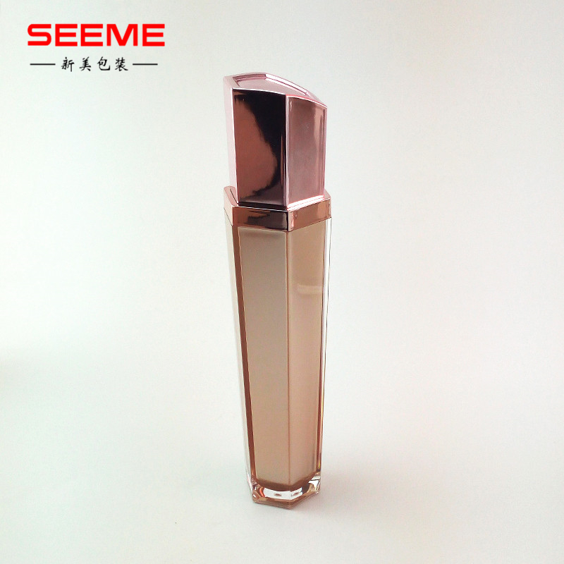 Customized Popular unique style cosmetic acrylic lotion pump bottle