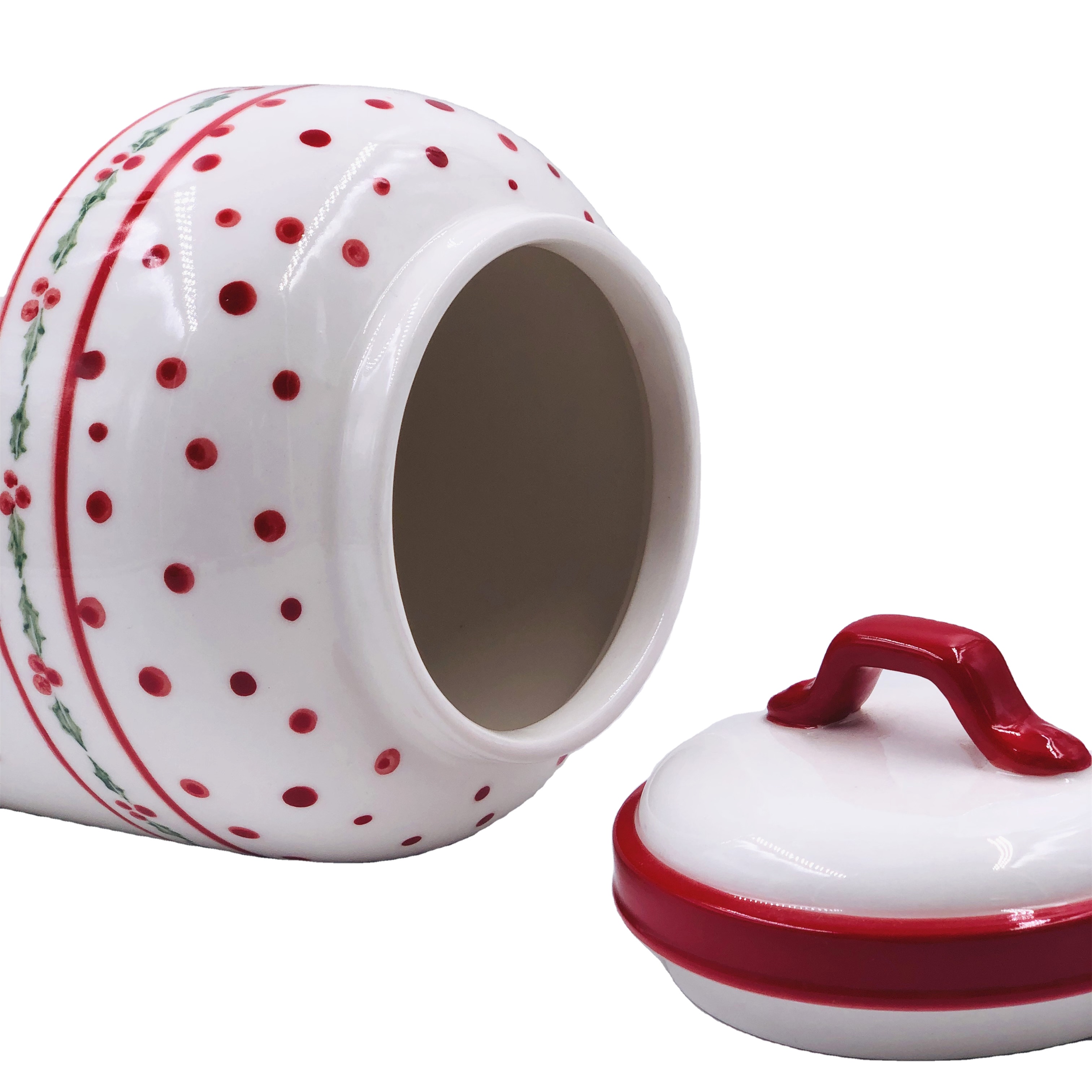 Customized Porcelain Tea Coffee Canister With Lid Sugar Biscuit Nut Storage Airtight Jars Ceramic Pots with Custom Logo