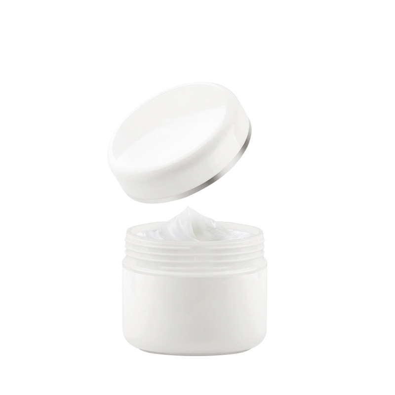 Customized Printing Cosmetic Container Skin Care Cream Jar With Silver Gloss Edge Clamp Lid 10g 20g 30g 50g 100g 150g 250g