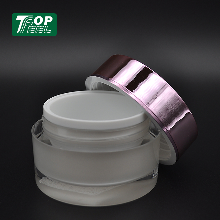 Customized Recycled Empty 15g 30g 50g Luxury Double Wall Acrylic Cosmetic Skin Care Lotion Body Face Eye Cream Jars