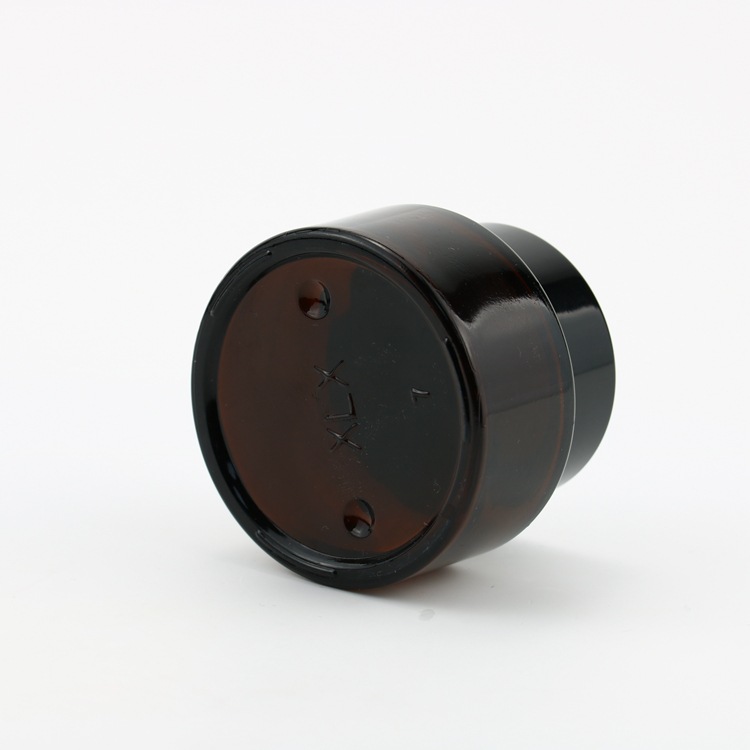 Customized Round 30g 50g 2oz 4oz 8oz Amber Glass Jars Cosmetic Cream Container