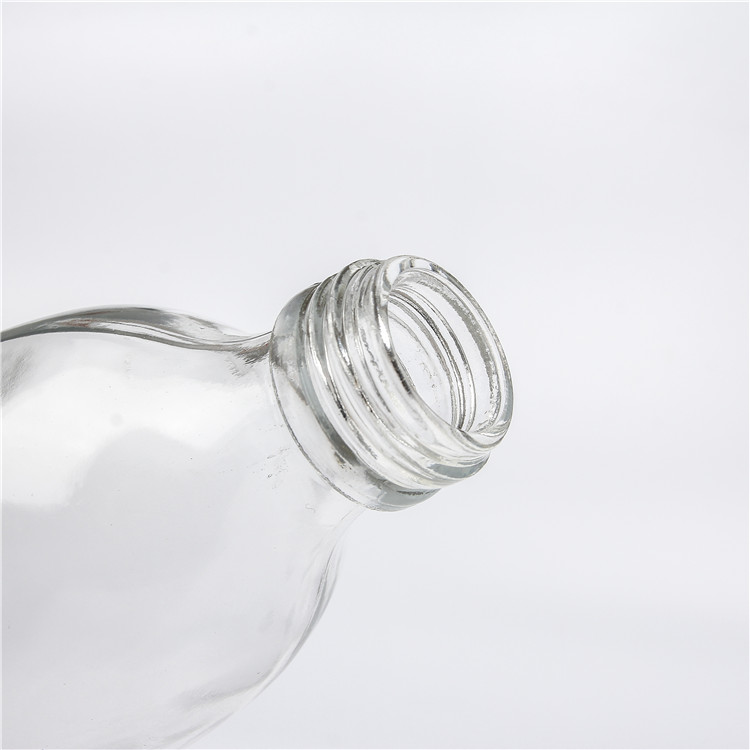 Customized Round Clear Mocktail Container 330ml 500ml Vodka Cocktail Glass Bottles With Cork