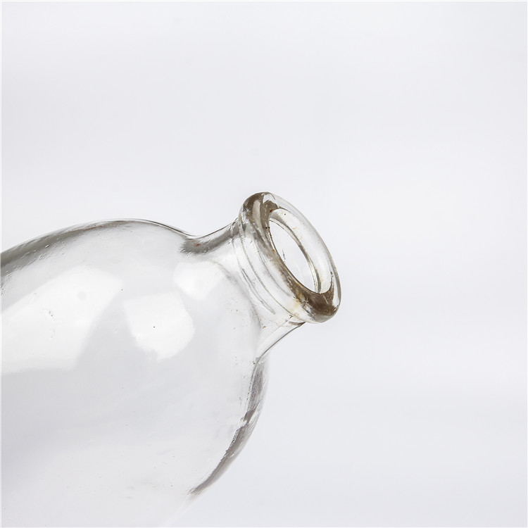 Customized Round Clear Mocktail Container 330ml 500ml Vodka Cocktail Glass Bottles With Cork