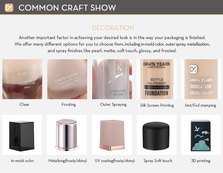 Customized Screen Printing luxury cosmetic serum face oil dropper bottle rectangular