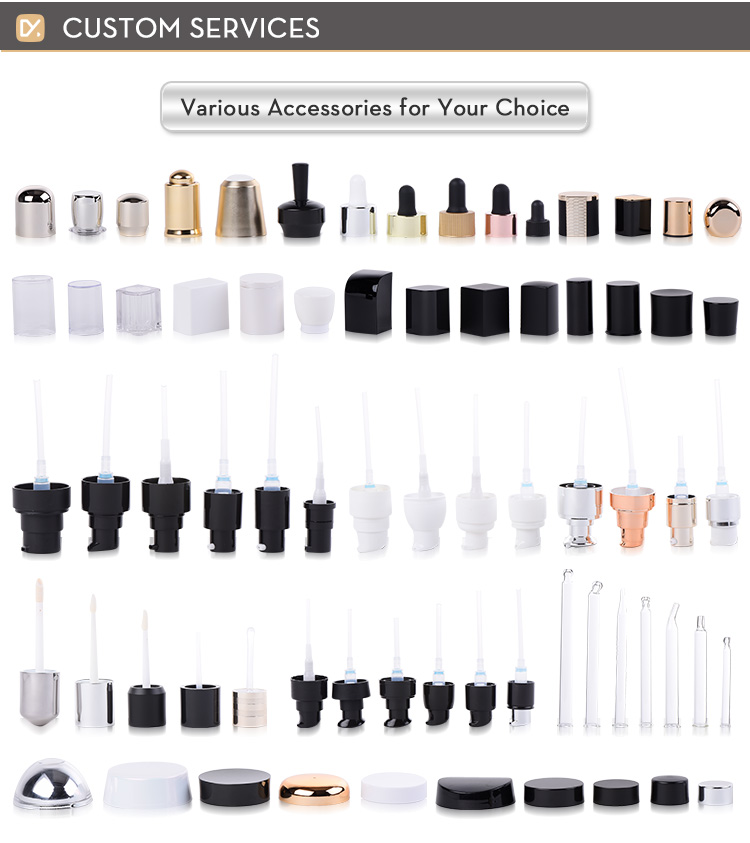 Customized Screen Printing luxury cosmetic serum face oil dropper bottle rectangular