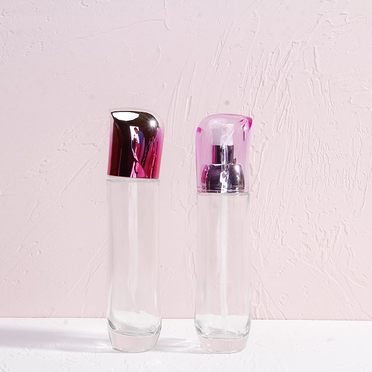 Customized Sell Well 15ml 30ml 50ml Luxury Pink Cosmetic Glass Lotion Bottle and Cream Jars