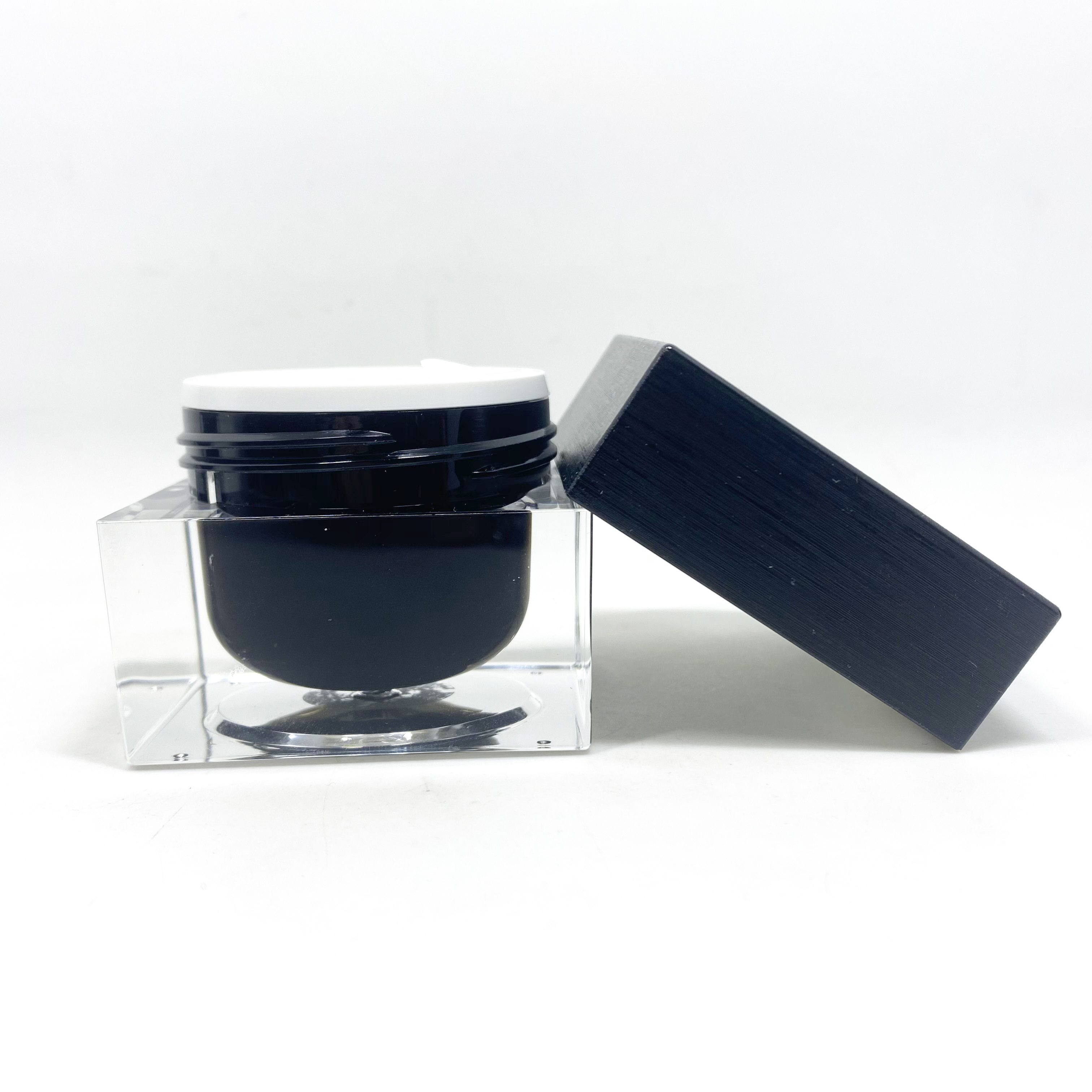 Customized Sell Well 15ml 30ml 50ml Luxury Square Black Cosmetic Acrylic Lotion Pump Bottle cosmetic packaging