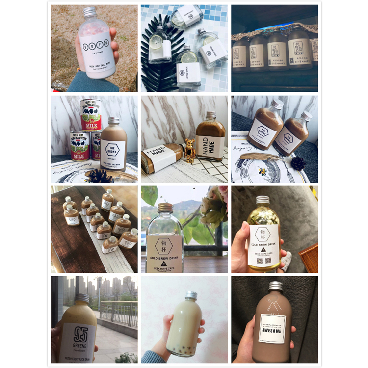 Customized Skin Care 450Ml Packaging Plastic Pet Cosmetic Cold Press Juice Glass Bottle