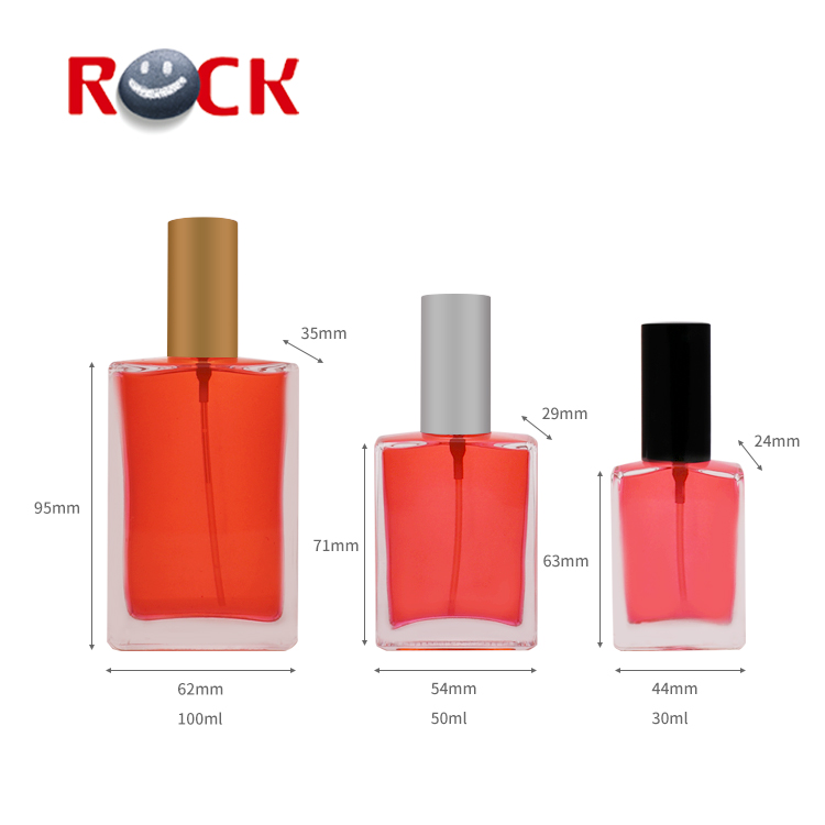 Customized Square Spray Glass 30ml 50ml 100ml bulk Perfume Bottle
