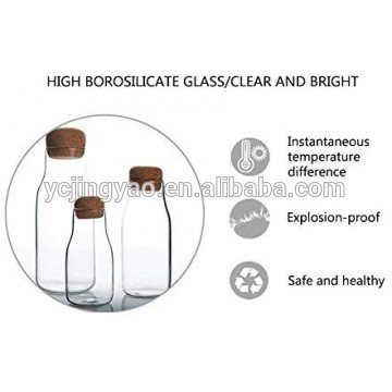 Customized Storage Jars Glass Bottles with Wooden Lid, Kitchen Organizer Bottle for Fruit Nuts Beans Glass Storage Jar Container