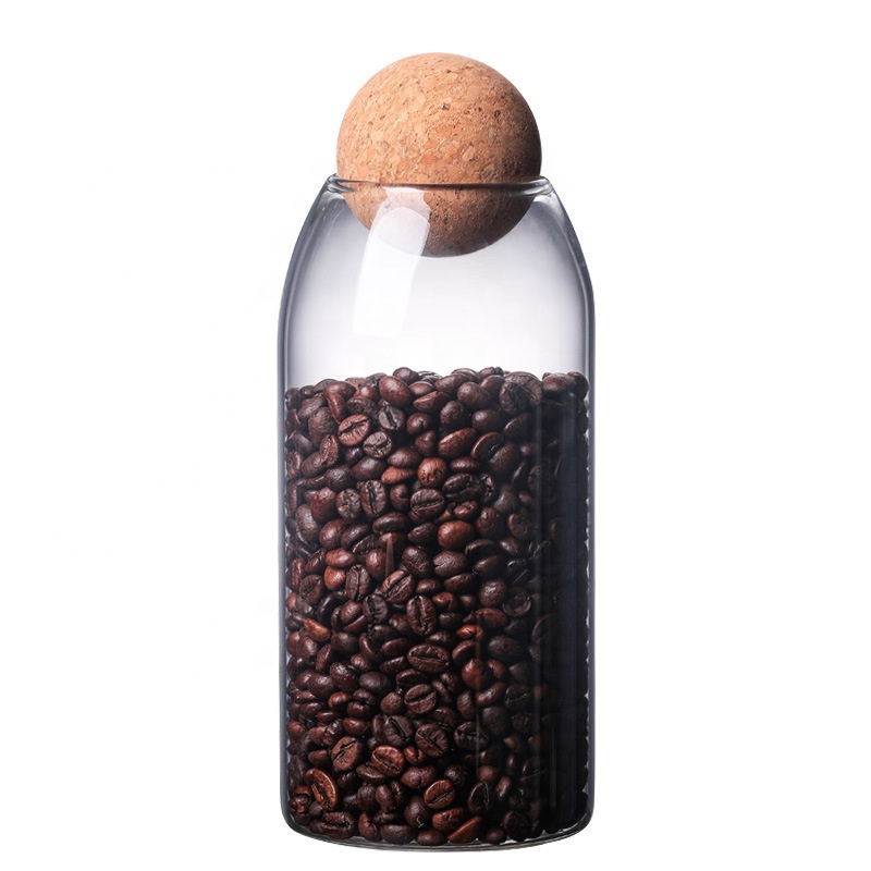 Customized a variety of specifications Bulk storage glass jar with bamboo lid for foods
