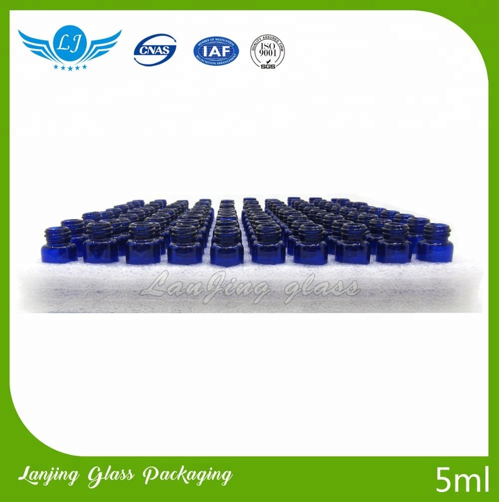 Customized color blue glass roll on bottle, 10ml thin amber rollon perfume bottles