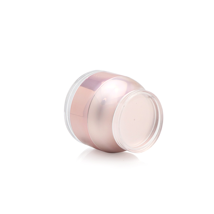 Customized color wholesale 50g 1.7oz glass cream jar empty cosmetic cream container for person skin care