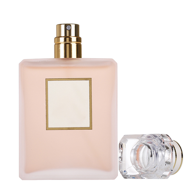 Customized color women luxury perfume glass 50 ml round square shape bottles perfume spray bottle with box packaging