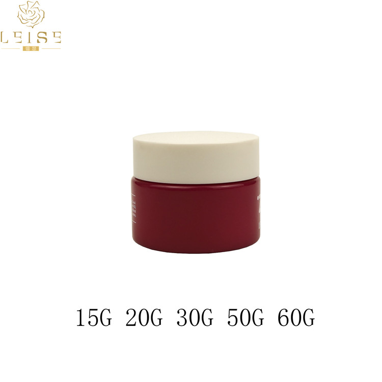 Customized colored cosmetic opal porcelain white cream glass jar 30ml 1oz 50ml 1.7oz 2oz ceramic glass cosmetic jar packaging