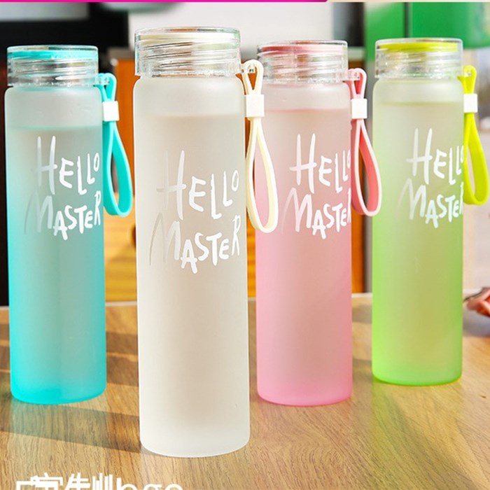 Customized colorful cup frosted gradient glass creative souvenir cup corporate advertising campaign gift cup