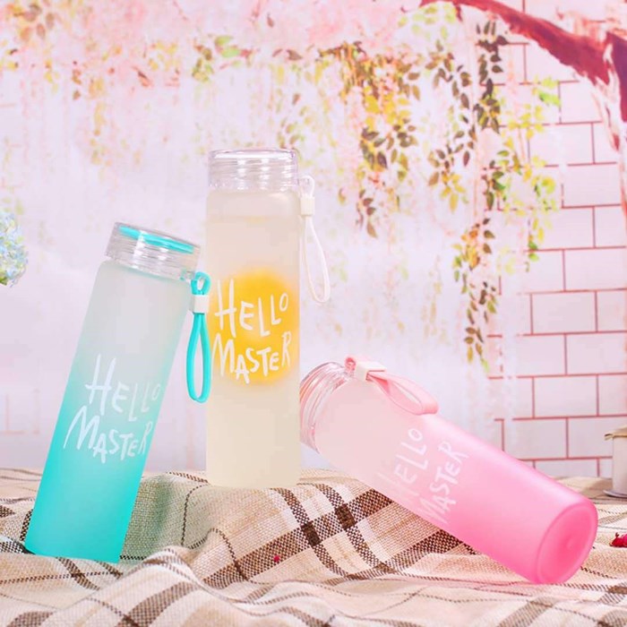 Customized colorful cup frosted gradient glass creative souvenir cup corporate advertising campaign gift cup