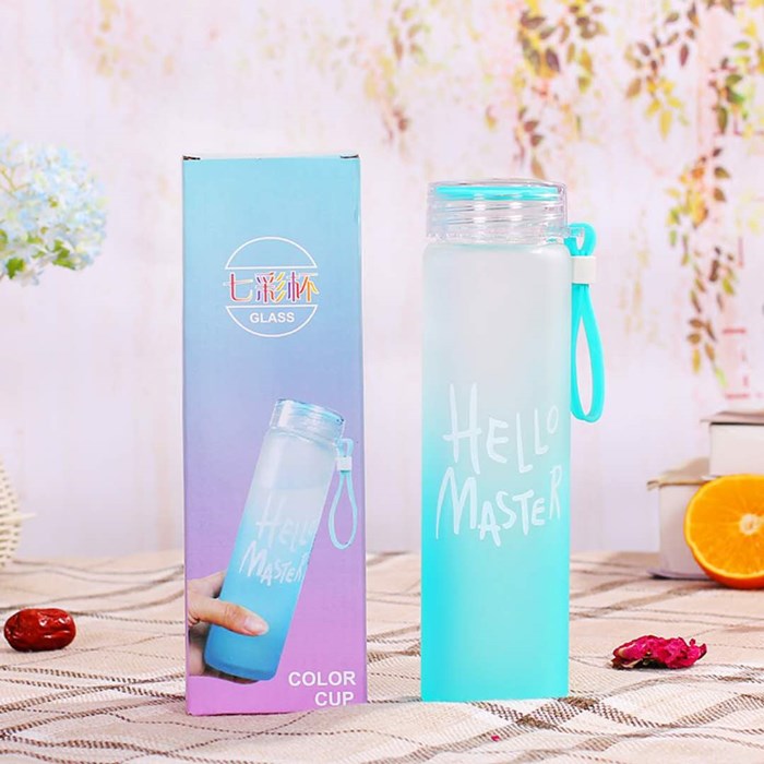 Customized colorful cup frosted gradient glass creative souvenir cup corporate advertising campaign gift cup
