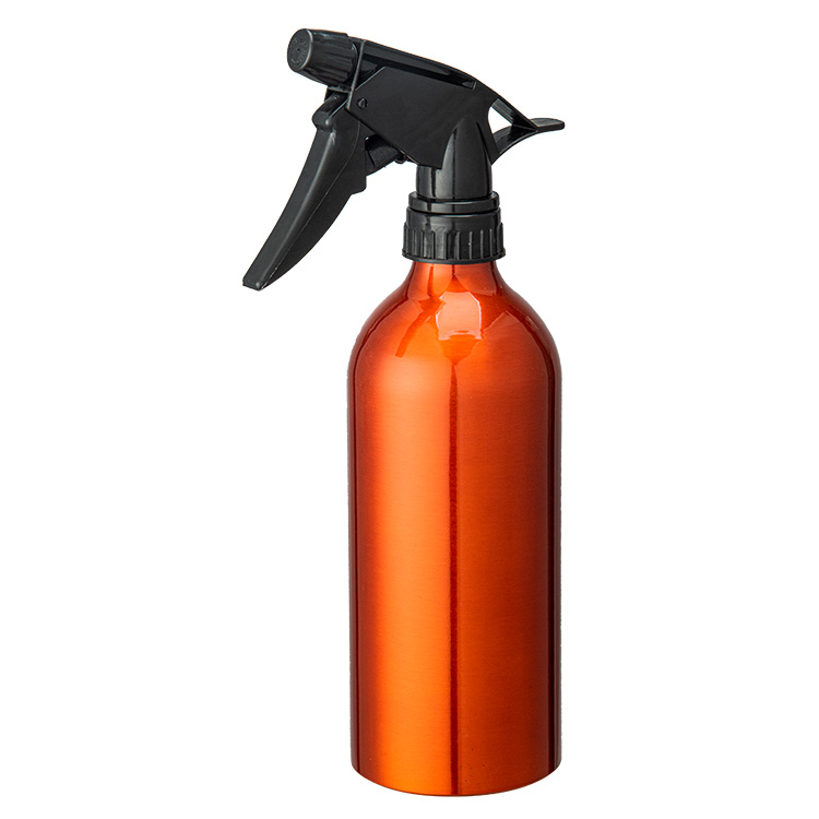 Customized cosmetic empty fine mistluxury trigger 500ml black aluminum spray bottle with trigger spray