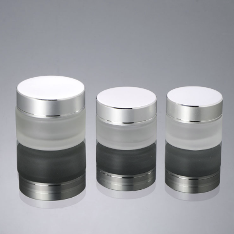 Customized cosmetic face cream jar 15g 20g 30g 50g frosting glass essence cream jar