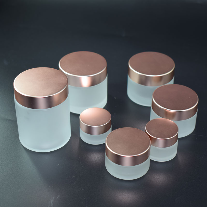 Customized cosmetic glass cream jar 10g,20g,30g,50g ,100g glass clear frosted jar for cream face