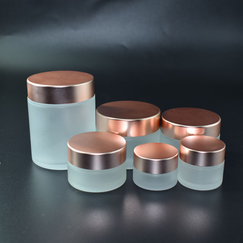 Customized cosmetic glass cream jar 10g,20g,30g,50g,100g glass clear frosted jar for cream face