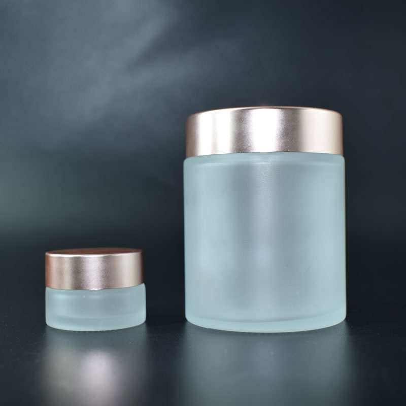 Customized cosmetic glass cream jar 10g,20g,30g,50g,100g glass clear frosted jar for cream face