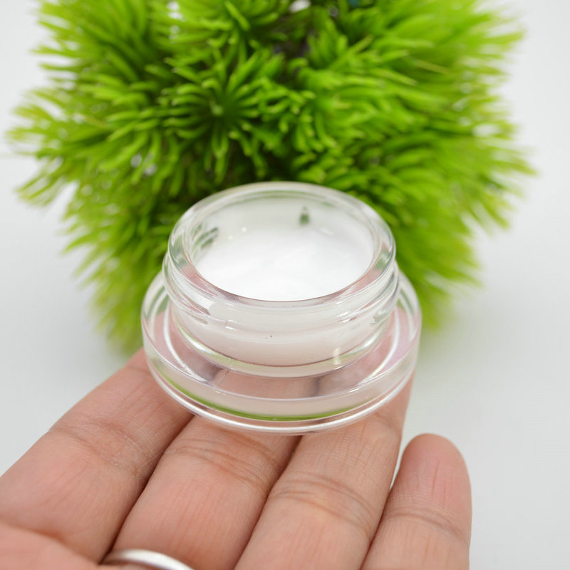 Customized cosmetic glass cream jar 3ml 5m,7ml,9ml glass clear frosted jar for cream