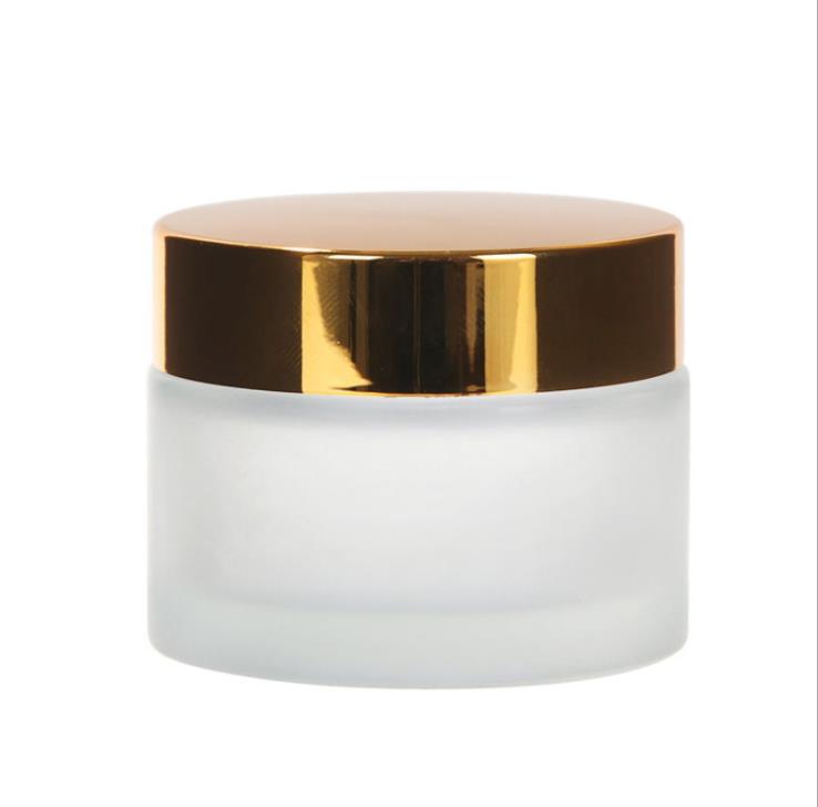 Customized cosmetic glass cream jar 5g 10g 15g 20g 30g 50g 100g glass clear frosted jar for cream