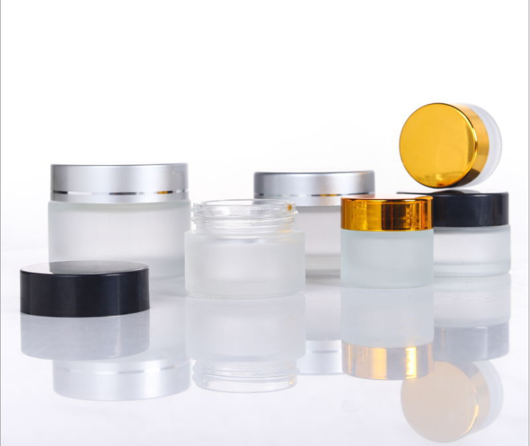 Customized cosmetic glass cream jar 5g 10g 15g 20g 30g 50g 100g glass clear frosted jar for cream