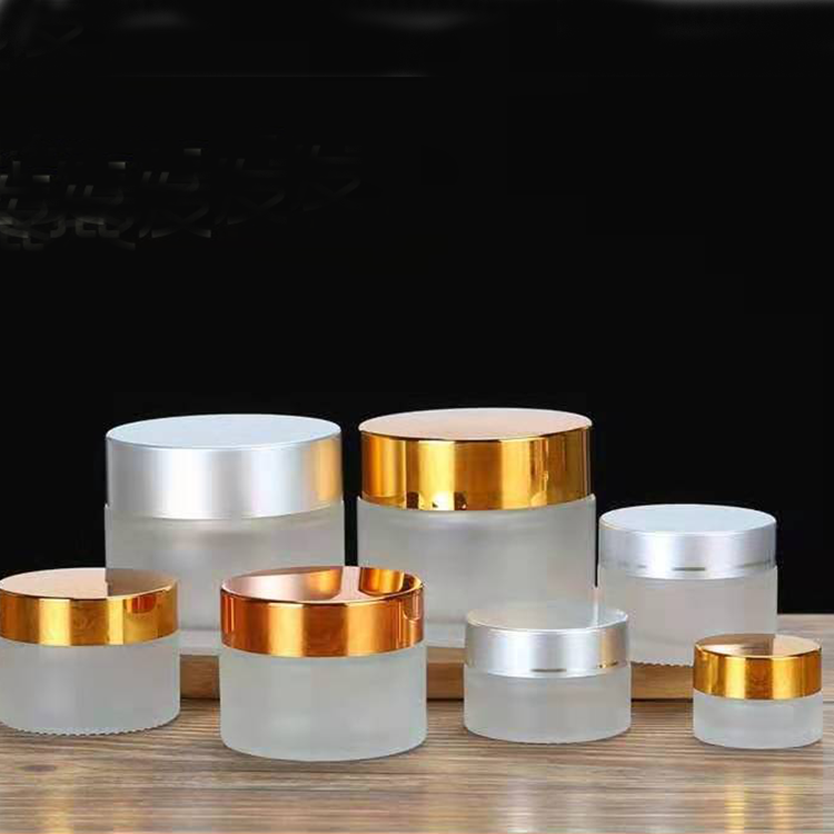 Customized cosmetic glass cream jar 5m 10ml 20ml 30ml 50ml 100ml glass clear frosted jar for cream
