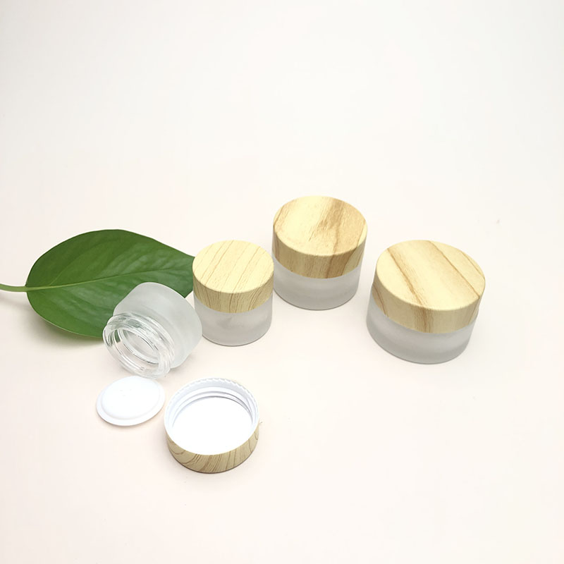 Customized cosmetic glass cream jar 5m,10ml,20ml,30ml,50ml glass clear frosted jar for cream