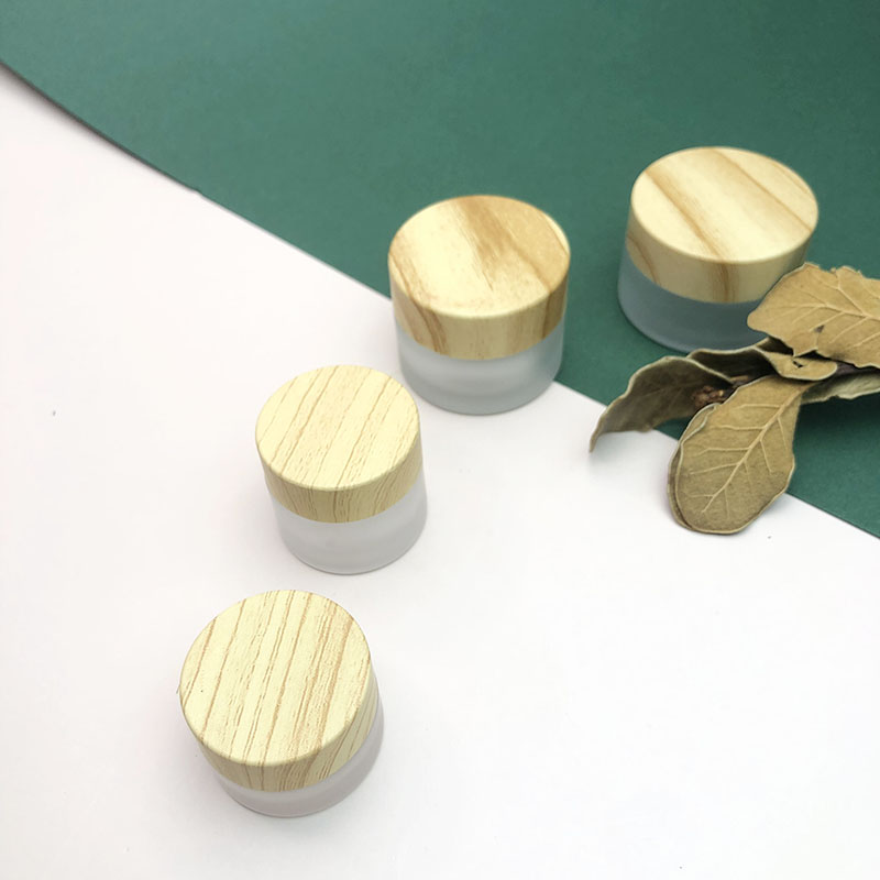 Customized cosmetic glass cream jar 5m,10ml,20ml,30ml,50ml glass clear frosted jar for cream
