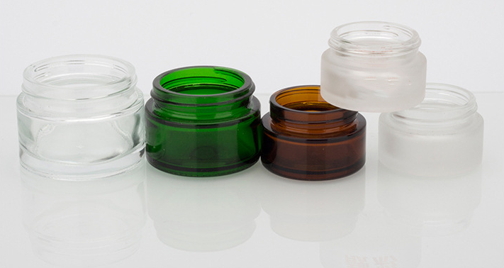 Customized cosmetic glass cream jar 5m,7ml,10ml,20ml,30ml,50ml,100ml glass clear frosted jar for cream