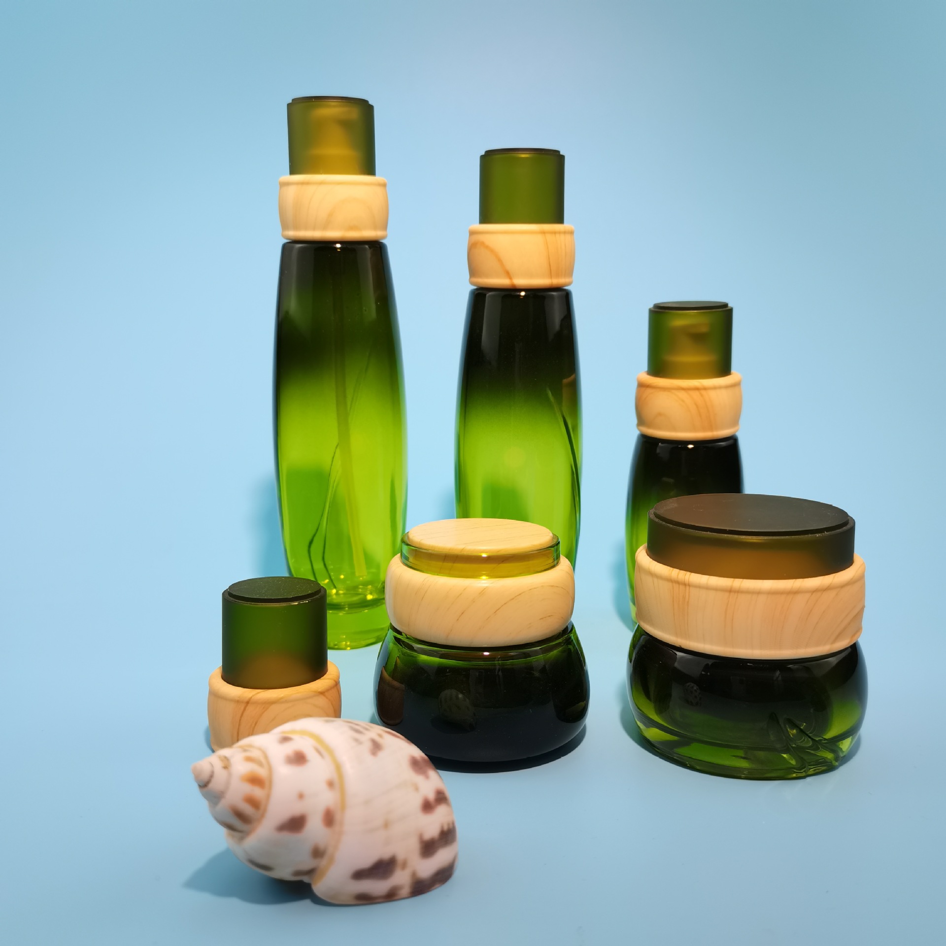 Customized cr square glass eye cream jar frosted packaging cosmetic with 100% safety