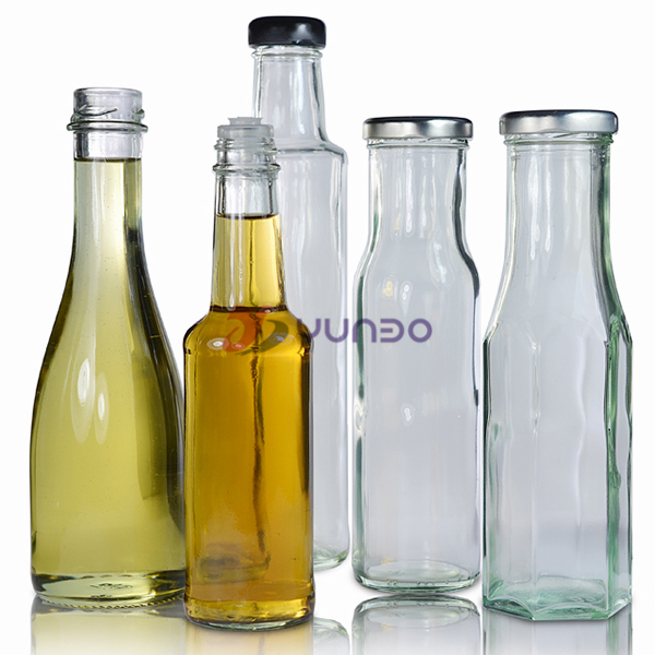 Customized design 5 oz Clear Glass Woozy Bottle 24-414 for Chili Sauce