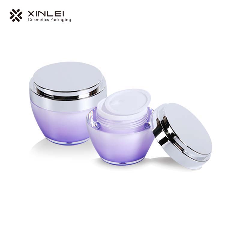 Customized design fashion 50g empty high end acrylic cream plastic cosmetic jar