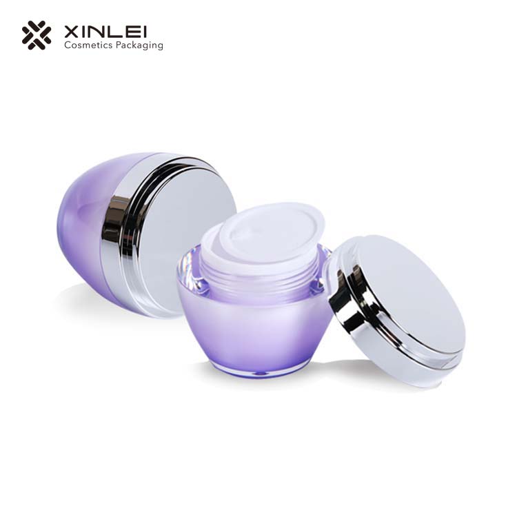 Customized design fashion 50g empty high end acrylic cream plastic cosmetic jar