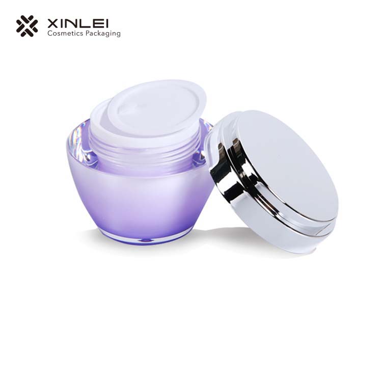 Customized design fashion 50g empty high end acrylic cream plastic cosmetic jar