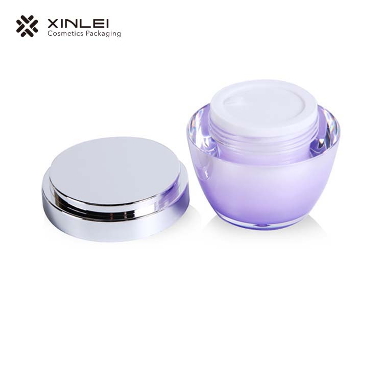 Customized design fashion 50g empty high end acrylic cream plastic cosmetic jar