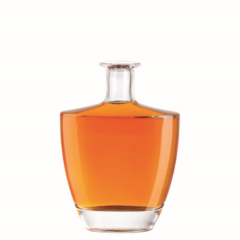 Customized design super flint 500ml 750ml clear vodka brandy xo whisky rum liquor bottles glass factory