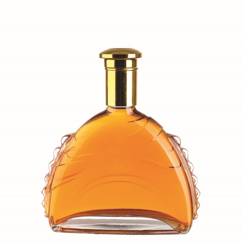 Customized design super flint 500ml 750ml clear vodka brandy xo whisky rum liquor bottles glass factory