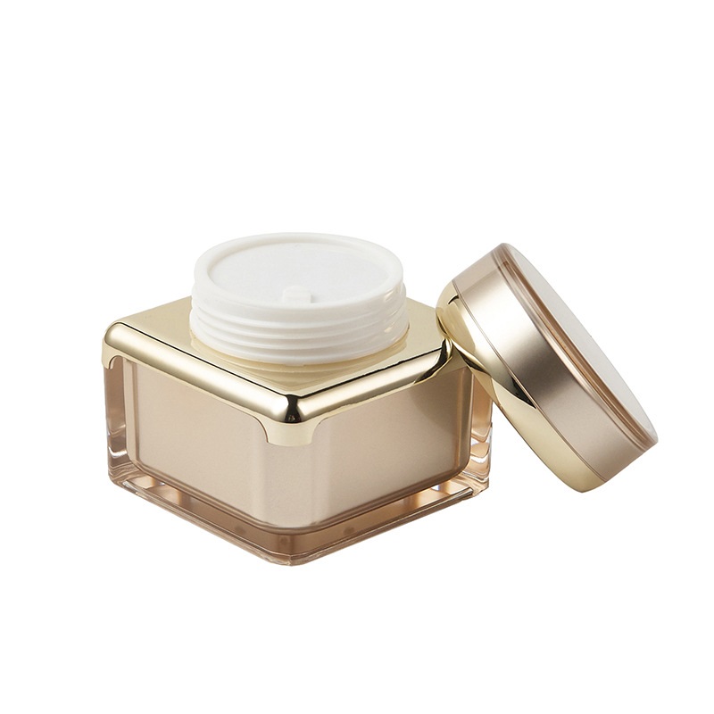 Customized empty square 30g 50g cream  jar for skin care