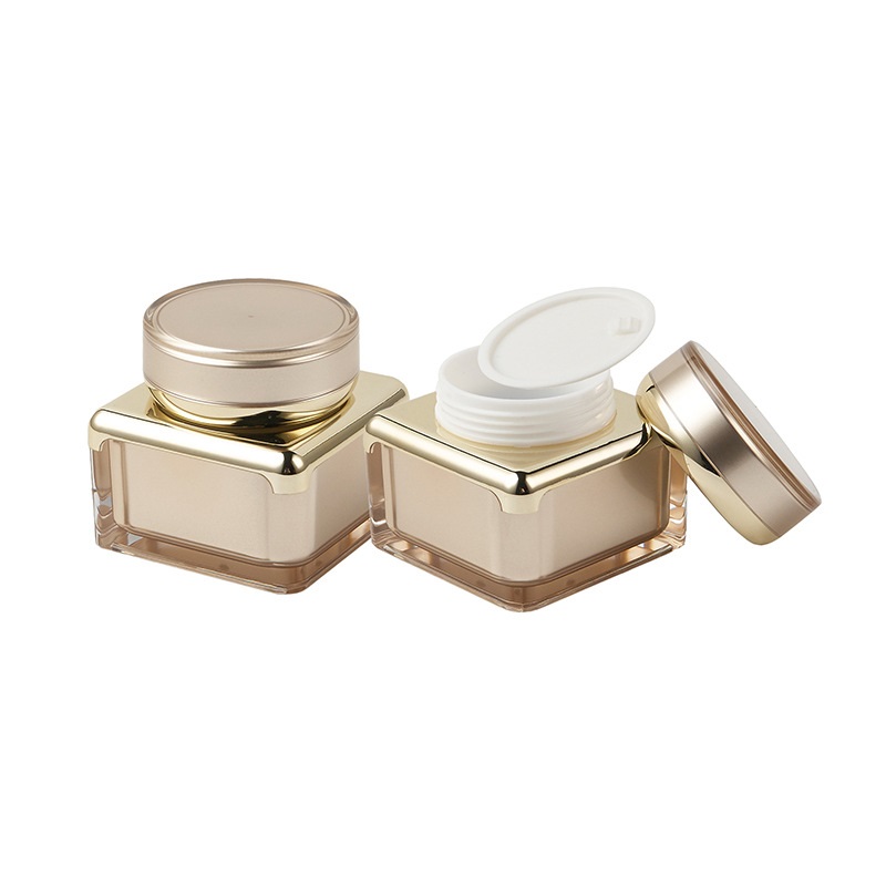 Customized empty square 30g 50g cream jar for skin care