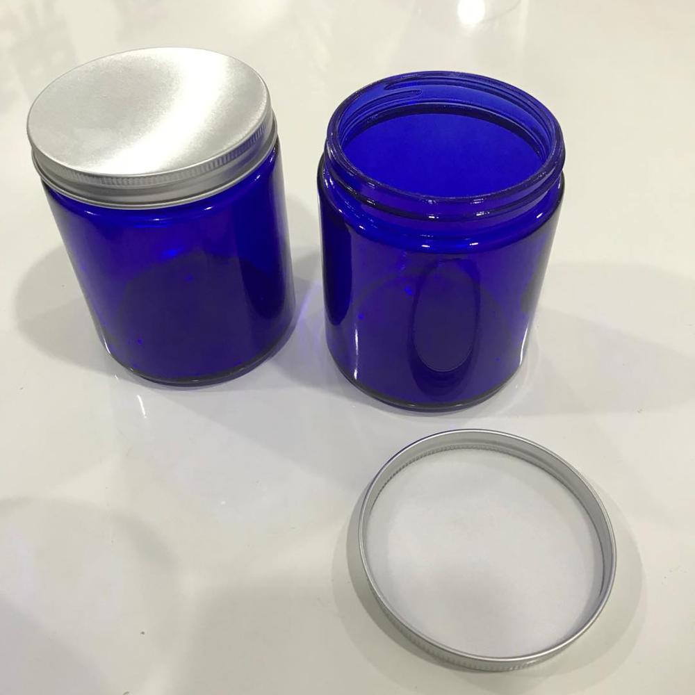 Customized essential oil candle 250 ml glass jar and aluminum lid