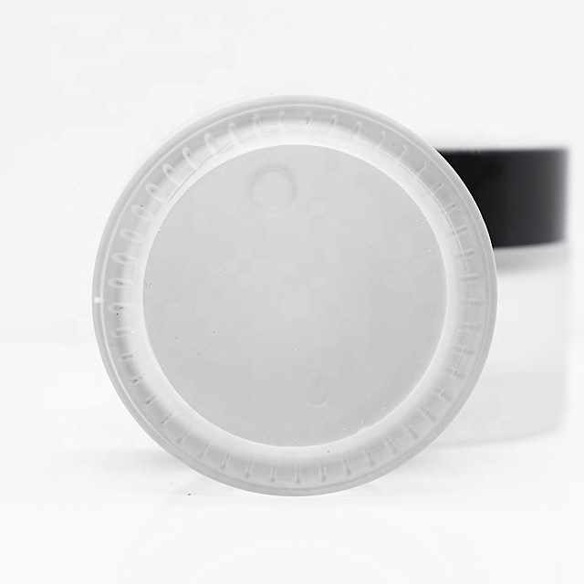 Customized frosted clear glass bottle for cosmetic cream jars